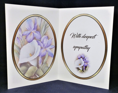 Insert Irises & Lily Sympathy by Michelle Chivers