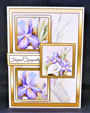 Insert Irises & Lily Sympathy by Michelle Chivers