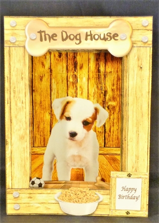 The Dog House  3D Pop Out Concertina Box Card Kit With Matching Envelope by Michelle Chivers