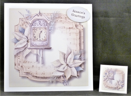 Sheet Music Watercolour Christmas - Clock 8x8 by Michelle Chivers