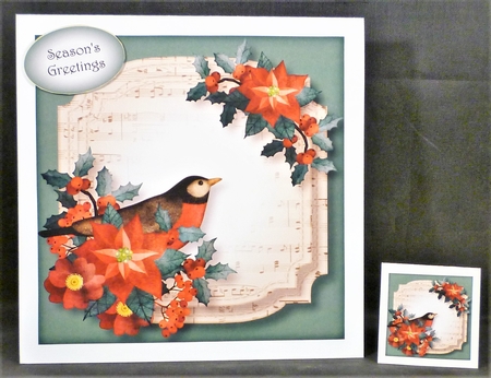 Sheet Music Watercolour Christmas - Vintage 8x8 by Michelle Chivers