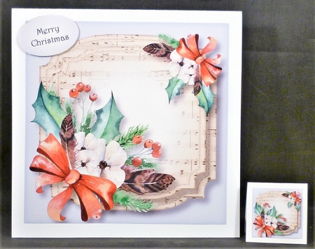 Sheet Music Watercolour Christmas - Boho 8x8 by Michelle Chivers