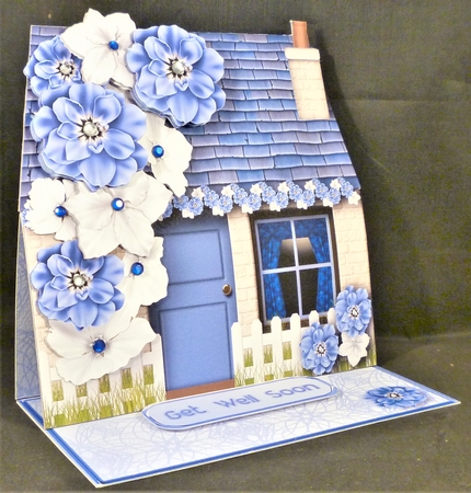 Blue Flowers - Cottage Easel Card Mini Kit by Michelle Chivers