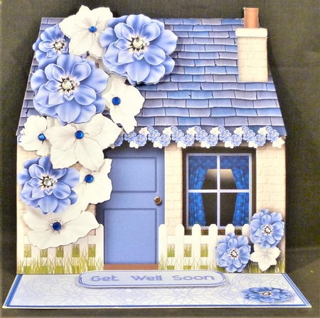 Blue Flowers - Cottage Easel Card Mini Kit by Michelle Chivers