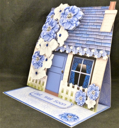 Blue Flowers - Cottage Easel Card Mini Kit by Michelle Chivers