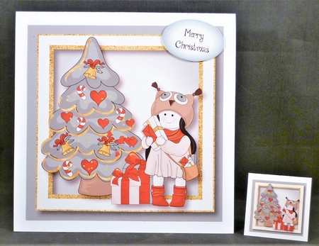 Christmas Glitter - Tree Presents 8x8 by Michelle Chivers