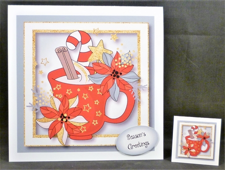 Christmas Glitter - Hot Choc 8x8 by Michelle Chivers