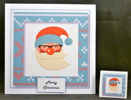 Hipster Christmas - Santa 8x8 by Michelle Chivers