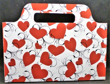 Red hearts tote bag for Valentines day by Michelle Chivers