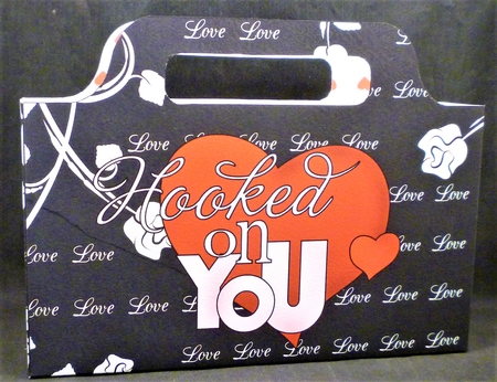 Black & Red tote bag for Valentines day by Michelle Chivers
