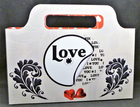 Black & Grey tote bag for Valentines day by Michelle Chivers