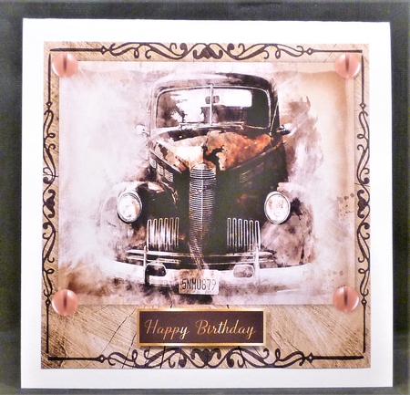 8x8 Old Car Birthday  by Michelle Chivers