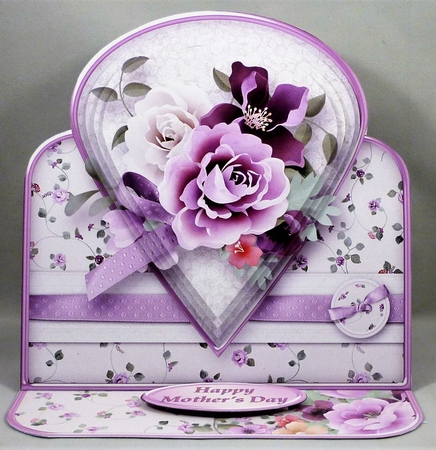 Lilac Posy - Teardrop Pyramid Easel Card Mini Kit by Michelle Chivers