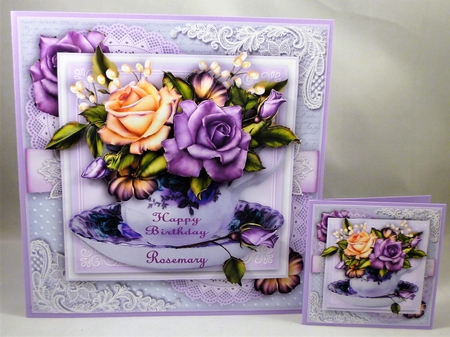 Lilac Rose Teacup  by Michelle Chivers