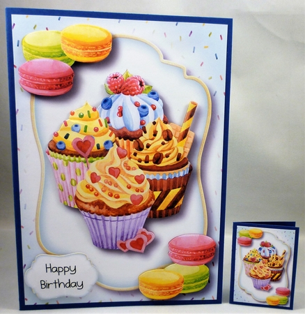Happy Birthday Cupcakes A5 by Michelle Chivers