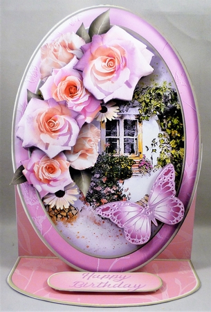 Summer Cottage - Oval Easel Card Mini Kit by Michelle Chivers