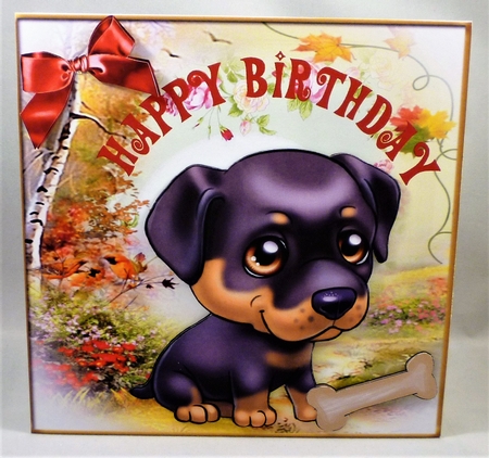 Cute set of 4 sheets, puppy eyes (set1)  7x7 cards by Michelle Chivers