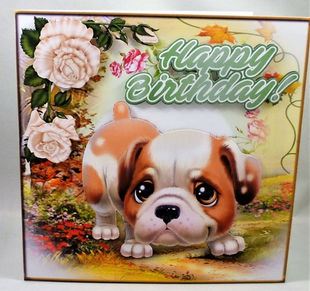 Cute set of 4 sheets, puppy eyes (set1)  7x7 cards by Michelle Chivers