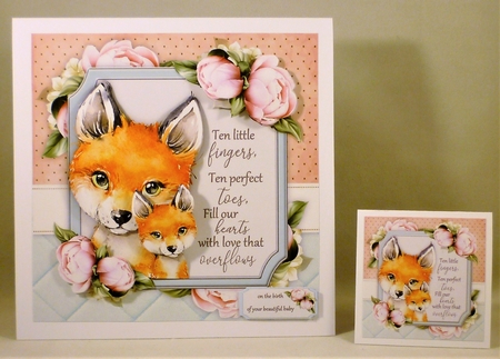Ten little fingers ........ Fox 8x8 Mini Kit by Michelle Chivers