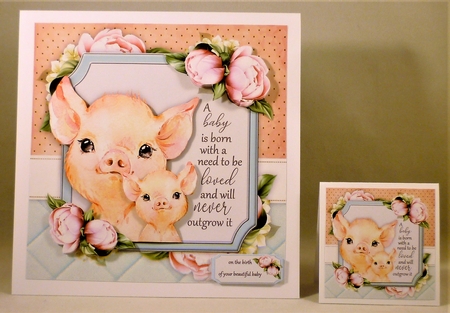 A baby is born ..... Pig 8x8 Mini Kit by Michelle Chivers