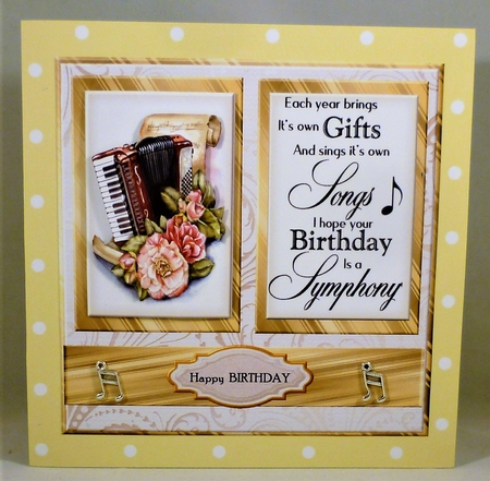 Quick Card Symphony  Accardion & Roses  Mini Kit by Michelle Chivers