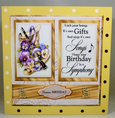 Quick Card Symphony    Flute & Violets Mini Kit by Michelle Chivers