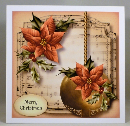 Golden Christmas Bauble - Copper 8x8 by Michelle Chivers