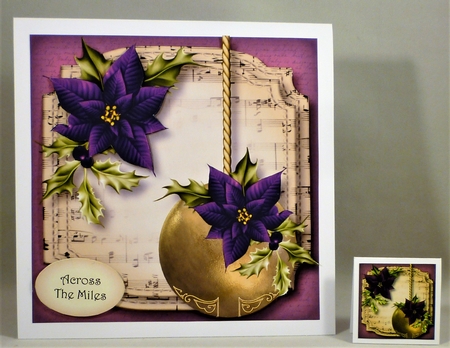 Golden Christmas Bauble - Purple by Michelle Chivers
