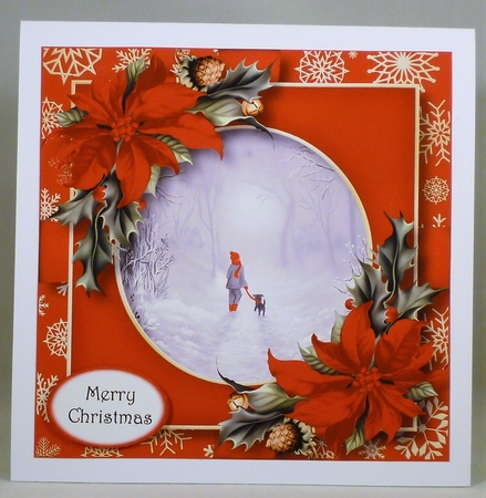 Scenic Christmas Present - The Red Hat 8x8 by Michelle Chivers