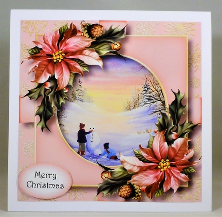 Scenic Christmas Present - Building A Snowman 8x8 by Michelle Chivers