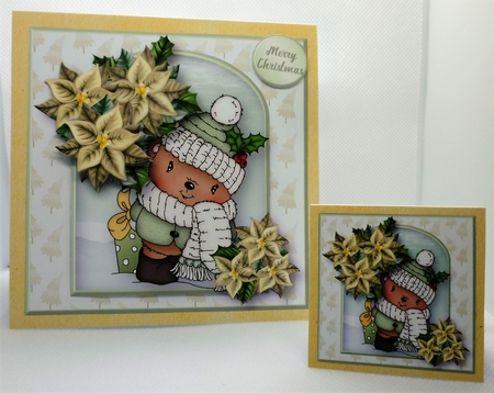 Christmas Bear - Decoupage Card Mini Kit by Michelle Chivers