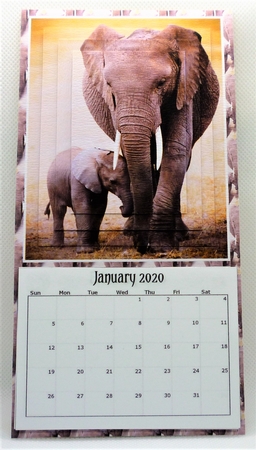 Elephant and Baby - 2020 Calendar by Michelle Chivers
