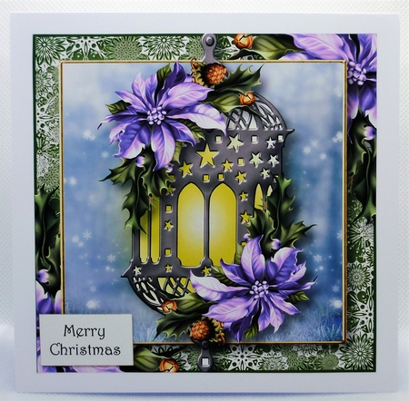 The Poinsettia Lantern - Lilac 8x8 by Michelle Chivers
