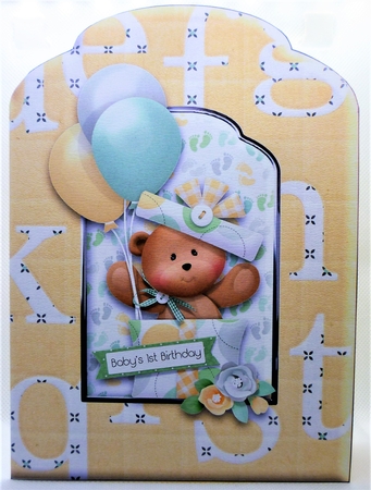 Gender Neutral Baby Milestones Scalloped Top Quick Card 2 by Michelle Chivers