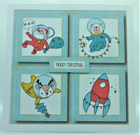 Cosmic Christmas Quad Frame 8x8 by Michelle Chivers