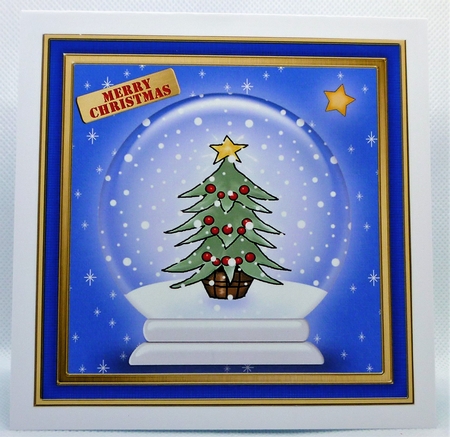 Christmas Tree - Snowglobe Quick Cut and Fold Card by Michelle Chivers