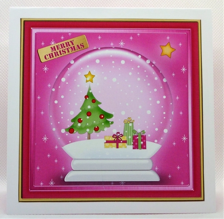 Christmas Tree - Snowglobe Quick Cut and Fold Card by Michelle Chivers