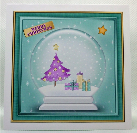 Christmas Tree - Snowglobe Quick Cut and Fold Card by Michelle Chivers