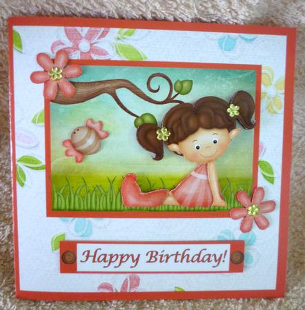 Happy Birthday Girl Decoupage Card by Michelle Chivers