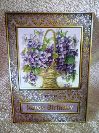Purple Flower Quick Card by Michelle Chivers