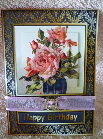 Vase of Roses Quick Card by Michelle Chivers