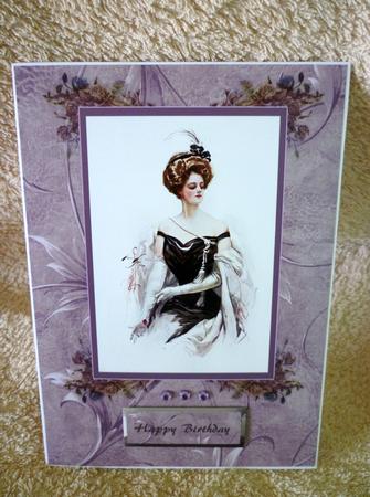 Elegant Lady Portrait Quick Card by Michelle Chivers
