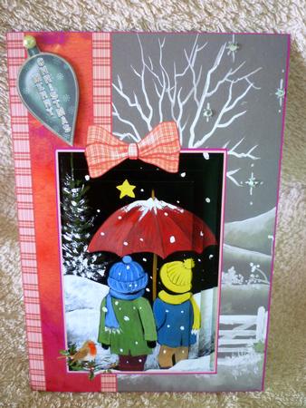 Children in the Snow Step by Step Decoupage Card by Michelle Chivers