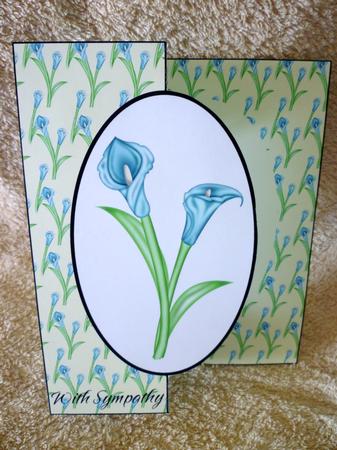 Blue Calla Lily Sympathy by Michelle Chivers