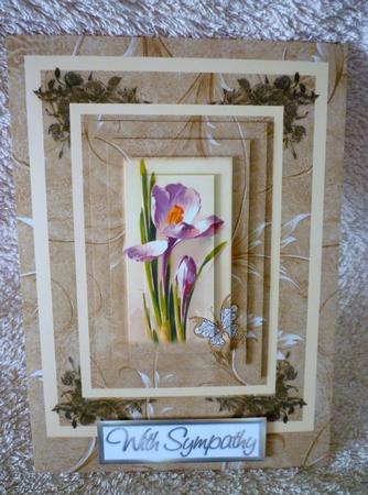 Crocus Card Front with Pyramage by Michelle Chivers