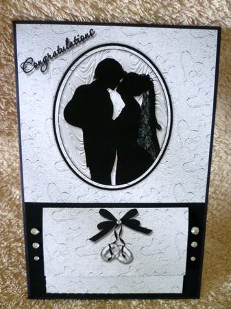 Silver and Black Wedding Gift Pocket by Michelle Chivers