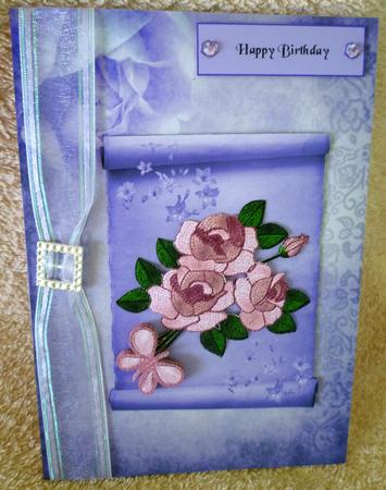 Roses & Butterflies Quick Card by Michelle Chivers