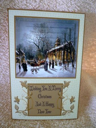 Traditional Christmas Scene Pyramid Topper by Michelle Chivers