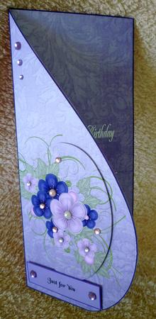 Lavender Flowers Teardrop Card by Michelle Chivers