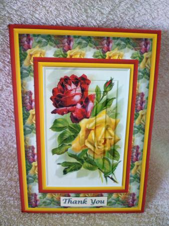 Red & Yellow Roses Quick Card by Michelle Chivers